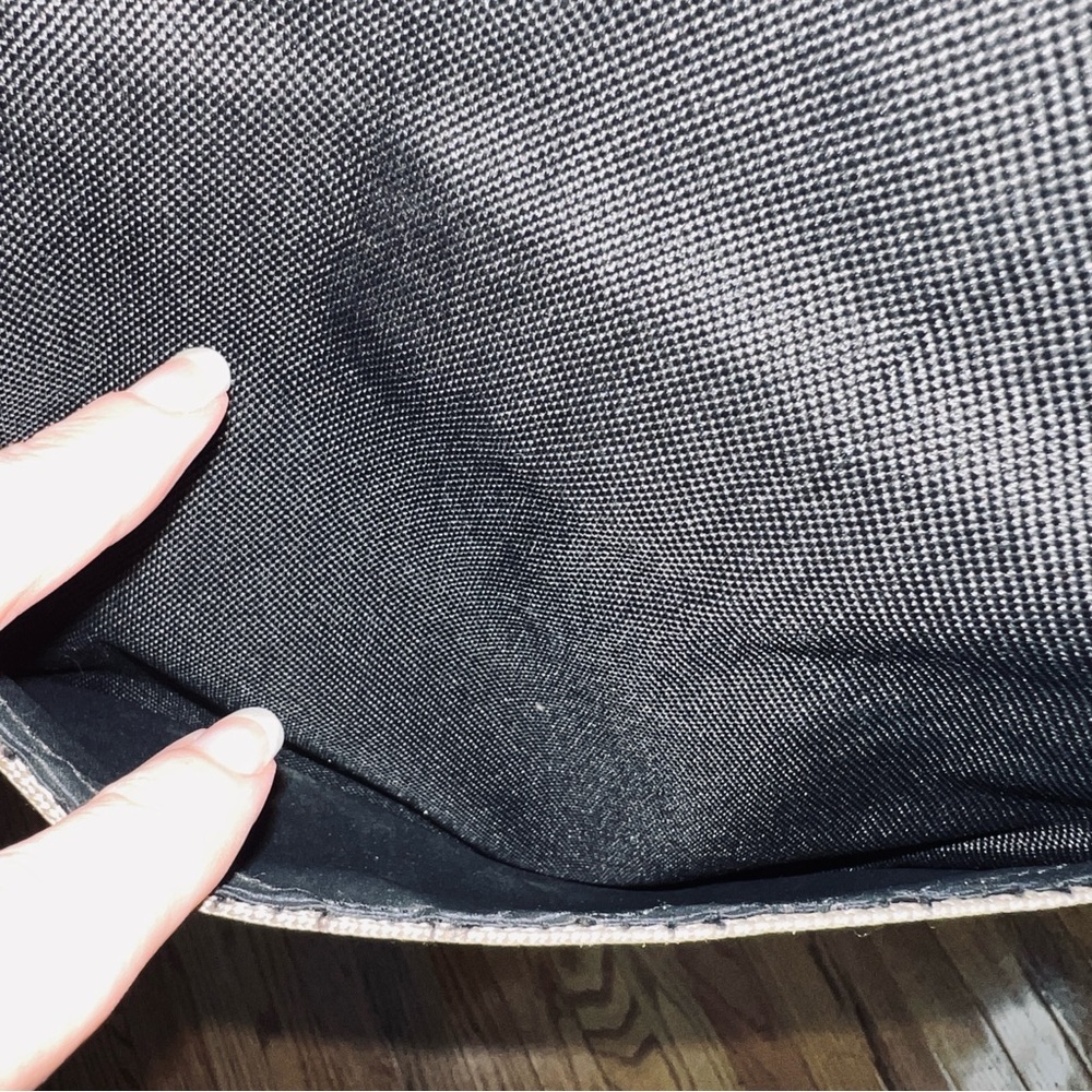 I Bags Handmade in USA Black & Tan Canvas Shoulder Bag Organized Compartments - Picture 9 of 9